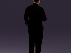 man in black ball 8 in hand 0549 Modelo 3D