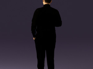 man in black ball 8 in hand 0549 Modelo 3D