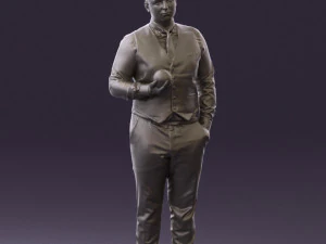 man in black ball 8 in hand 0549 3D Model