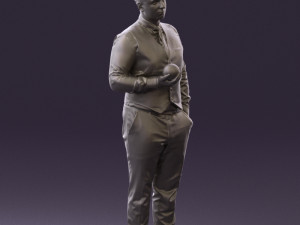 man in black ball 8 in hand 0549 Modelo 3D