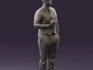 man in black ball 8 in hand 0549 3D Model