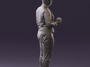 man in black ball 8 in hand 0549 Modelo 3D