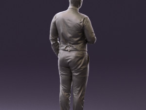 man in black ball 8 in hand 0549 Modelo 3D
