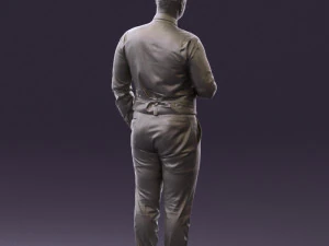 man in black ball 8 in hand 0549 3D Model