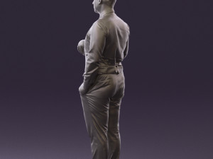 man in black ball 8 in hand 0549 Modelo 3D