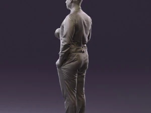 man in black ball 8 in hand 0549 3D Model