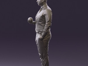 man in black ball 8 in hand 0549 Modelo 3D