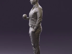 man in black ball 8 in hand 0549 3D Model