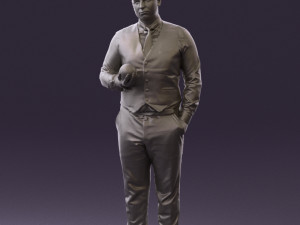 man in black ball 8 in hand 0549 Modelo 3D