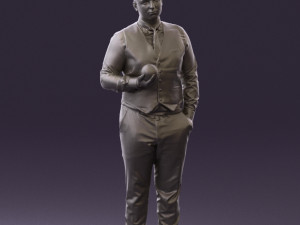 man in black ball 8 in hand 0549 Modelo 3D