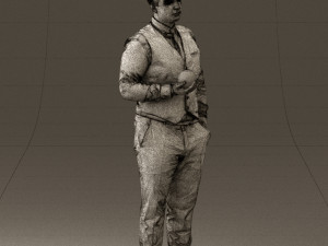 man in black ball 8 in hand 0549 Modelo 3D