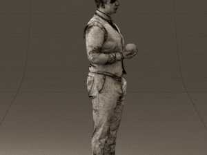 man in black ball 8 in hand 0549 Modelo 3D