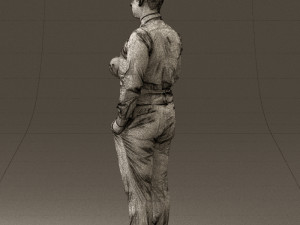 man in black ball 8 in hand 0549 Modelo 3D