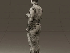 man in black ball 8 in hand 0549 3D Model