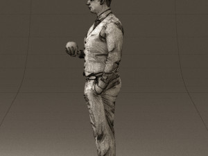 man in black ball 8 in hand 0549 Modelo 3D