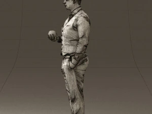 man in black ball 8 in hand 0549 3D Model
