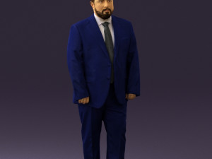 man in blue suit 0547 Modelo 3D