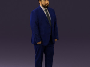 man in blue suit 0547 3d print ready 3D Print Model