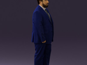 man in blue suit 0547 3d print ready 3D Print Model