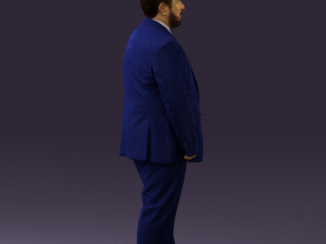 man in blue suit 0547 3d print ready 3D Print Model