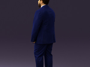 man in blue suit 0547 3d print ready 3D Print Model