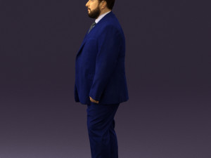 man in blue suit 0547 3d print ready 3D Print Model
