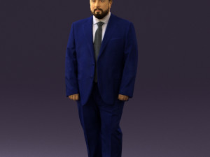 man in blue suit 0547 3d print ready 3D Print Model