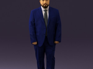 man in blue suit 0547 3d print ready 3D Print Model