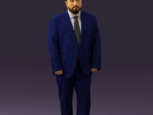 man in blue suit 0547 3d print ready 3D Print Model