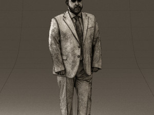 man in blue suit 0547 3d print ready 3D Print Model