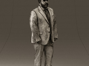 man in blue suit 0547 3d print ready 3D Print Model