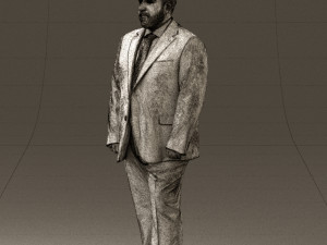man in blue suit 0547 3d print ready 3D Print Model