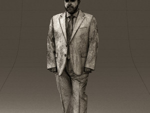 man in blue suit 0547 3d print ready 3D Print Model