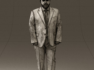man in blue suit 0547 3d print ready 3D Print Model