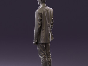 man in white pants blue suit jacket 0544 3d print ready Modello di stampa 3D