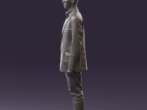 man in white pants blue suit jacket 0544 3d print ready Modello di stampa 3D