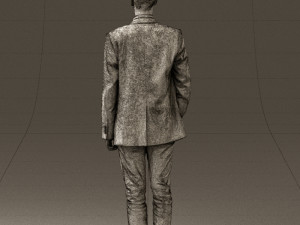 man in white pants blue suit jacket 0544 3d print ready Modello di stampa 3D