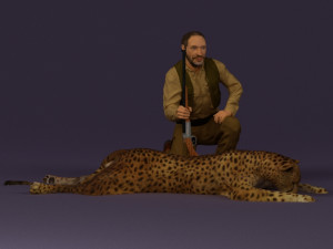 leopard hunter 0543 Modèle 3D