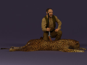 leopard hunter 0543 Modèle 3D