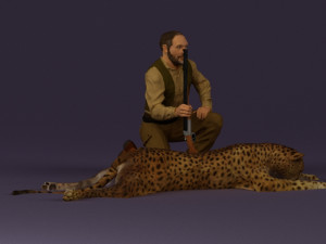 leopard hunter 0543 Modèle 3D