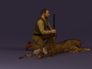 leopard hunter 0543 Modèle 3D