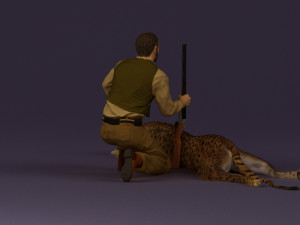 leopard hunter 0543 Modèle 3D