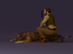 leopard hunter 0543 Modèle 3D