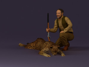 leopard hunter 0543 Modèle 3D
