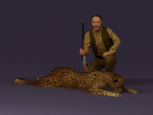 leopard hunter 0543 Modèle 3D