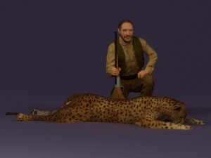 leopard hunter 0543 Modèle 3D