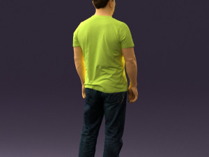 man in golden shirt 0554 3d print ready 3Dプリントモデル