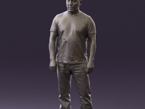 man in golden shirt 0554 3d print ready 3Dプリントモデル