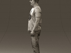 man in golden shirt 0554 3d print ready 3Dプリントモデル