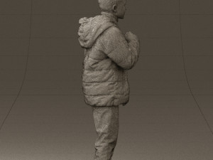 kid in jeans dark blue winter acket 0538 3d print ready 3Dプリントモデル
